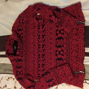 2/$10 Izod blue and red cowl neck tunic